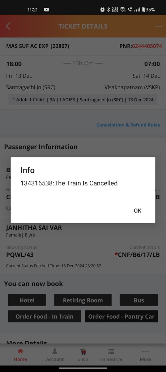 sankraob5's tweet photo. @IRCTCofficial https://t.co/vde0WBxhdB