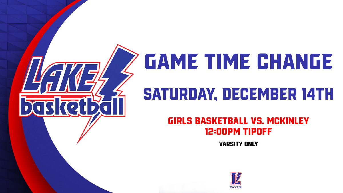 🚨TIME CHANGE🚨

Tomorrow's varsity <a href="/Streaks_GBB/">Lady Streaks Basketball</a> game vs. McKinley has been moved to a 12:00pm tipoff. The JV contest has been cancelled. 

See you tomorrow! 

<a href="/FederalLeagueOH/">Federal League</a>