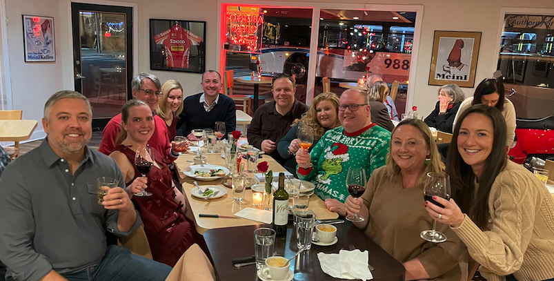findCRA's tweet photo. The findCRA team had a festive time celebrating the holidays with our friends and families at one of our most favorite local restaurants last night, Caffe Classico in Louisville. Merry Christmas and Happy Holidays to all! https://t.co/DWgve9yS2c