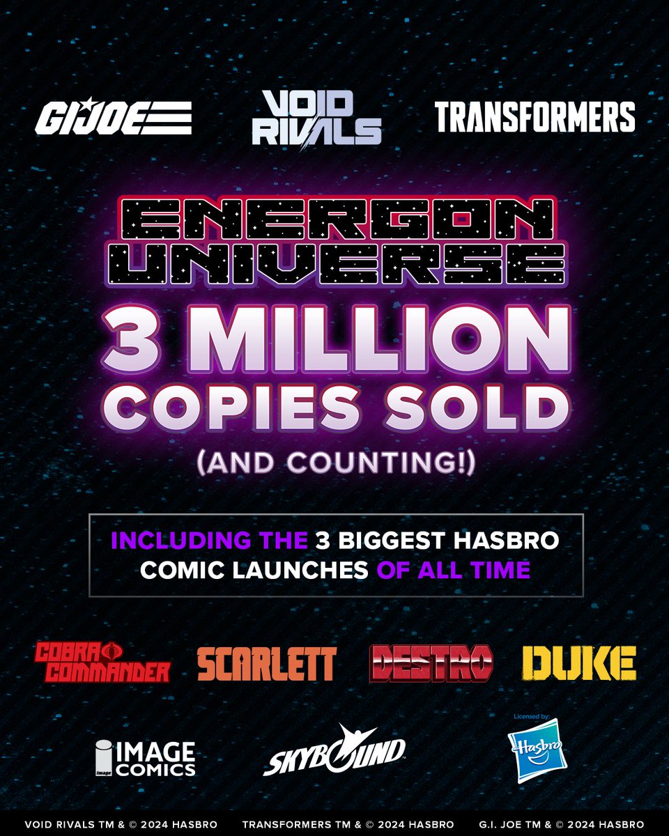 The start of the #EnergonUniverse has been nothing short of amazing and it's truly just beginning. 

Thank you to everyone who has shaped the Energon Universe.