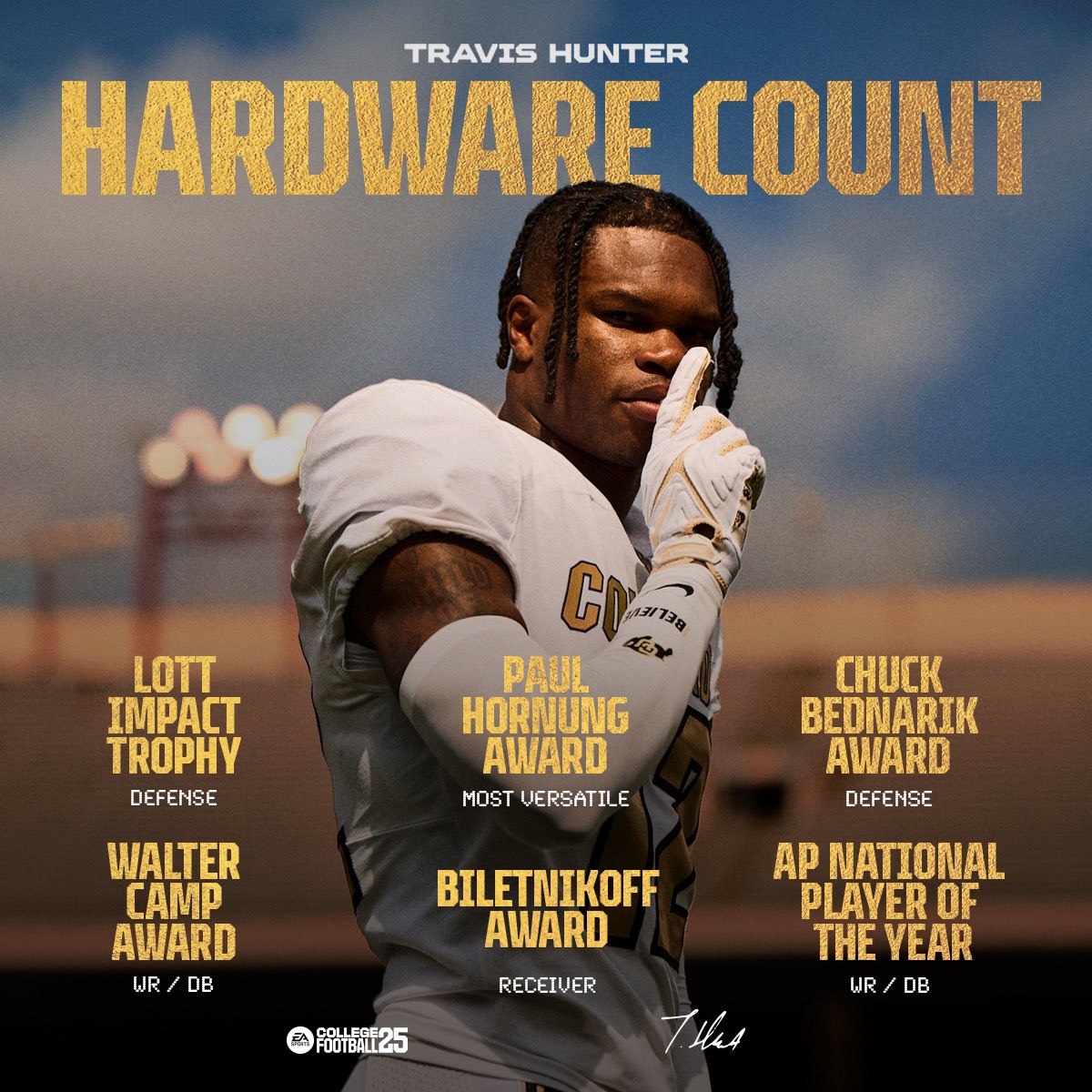 Let the trophies do the talking <a href="/TravisHunterJr/">Travis Hunter</a>. #CFB25