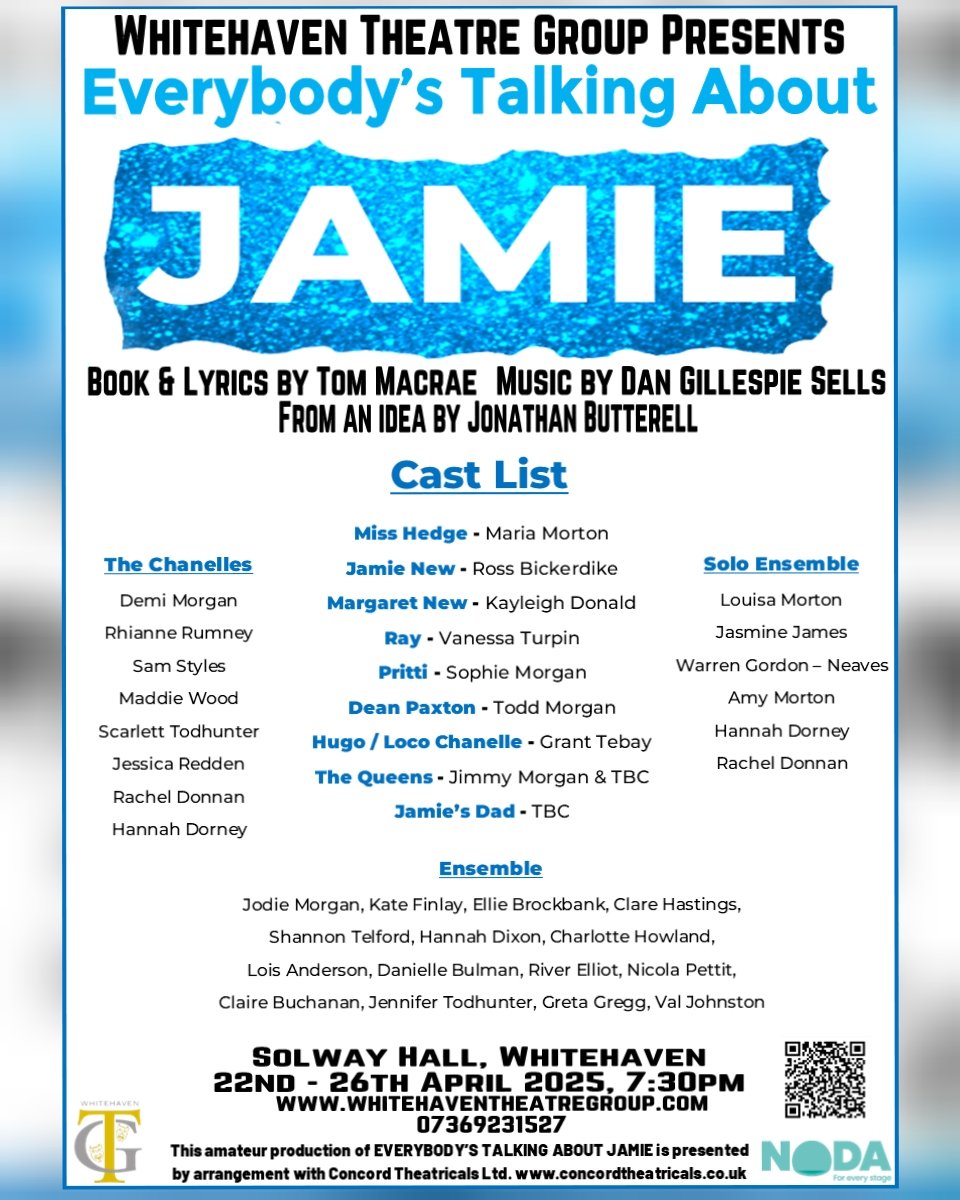 WhitehavenTG's tweet photo. 🎊 Congratulations 🎊

We can't wait to start rehearsals!!

Tickets will soon be available to purchase via our website https://t.co/bq3oPRP5sO
