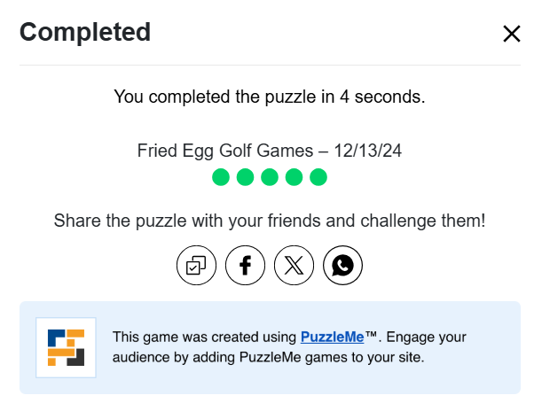 lankymagoo's tweet photo. @TheRealPJClark @fried_egg_golf I got it in 1 and will promptly retire from this game. https://t.co/navkjxK7yB