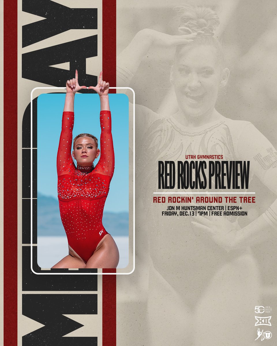 UtahGymnastics's tweet photo. Back to business! 🔥

🔴 Free Giveaways 
🔴 Ugly Sweater Contest
🔴 Red Rocks Collection Debut
🔴 Post-Meet Autograph Session

#RedRocks | #DROP https://t.co/aRvfRJcIWg