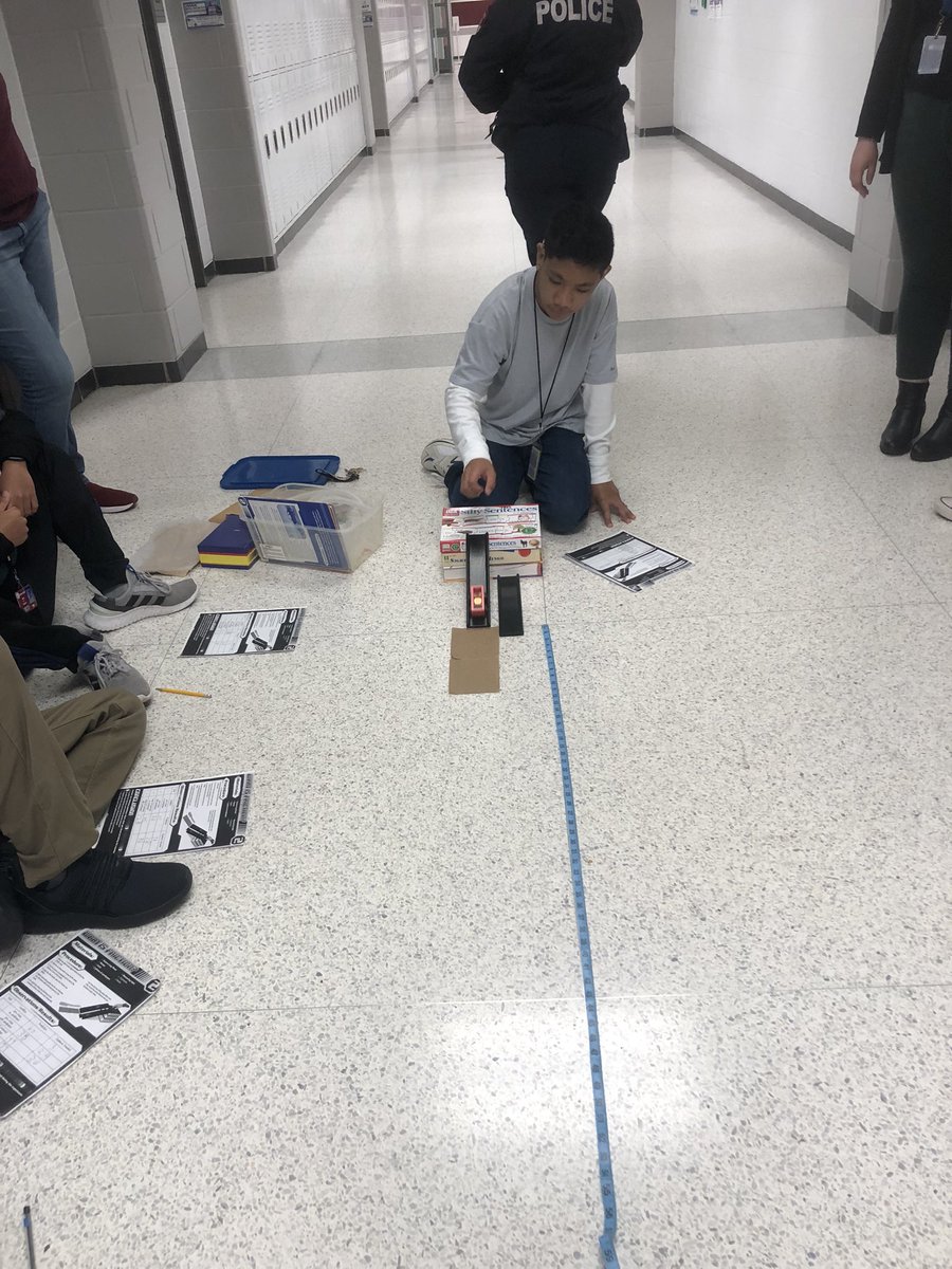 MLPotter1234's tweet photo. Will friction and weight change the distance the carts travel?  Students recorded their predictions, and the outcomes. @HumbleISD_TMS @amln21 https://t.co/4GM2YFMvWn