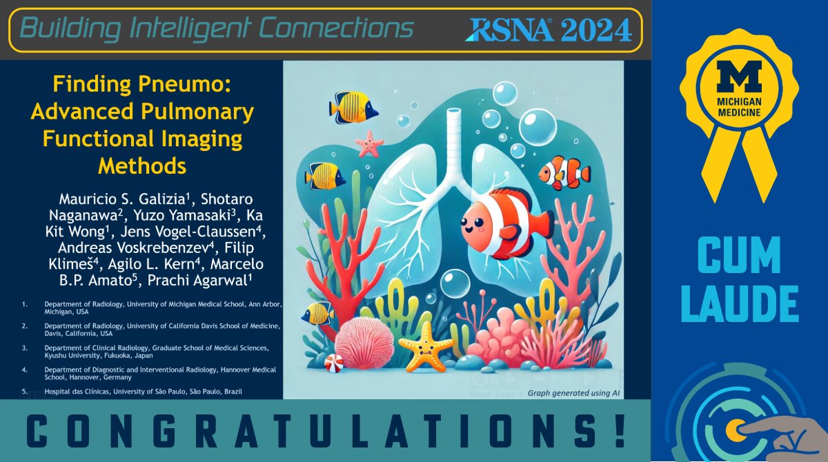 Congratulations! 

Cum Laude Award at #RSNA24 

Finding Pneumo: Advanced Pulmonary Functional Imaging Methods