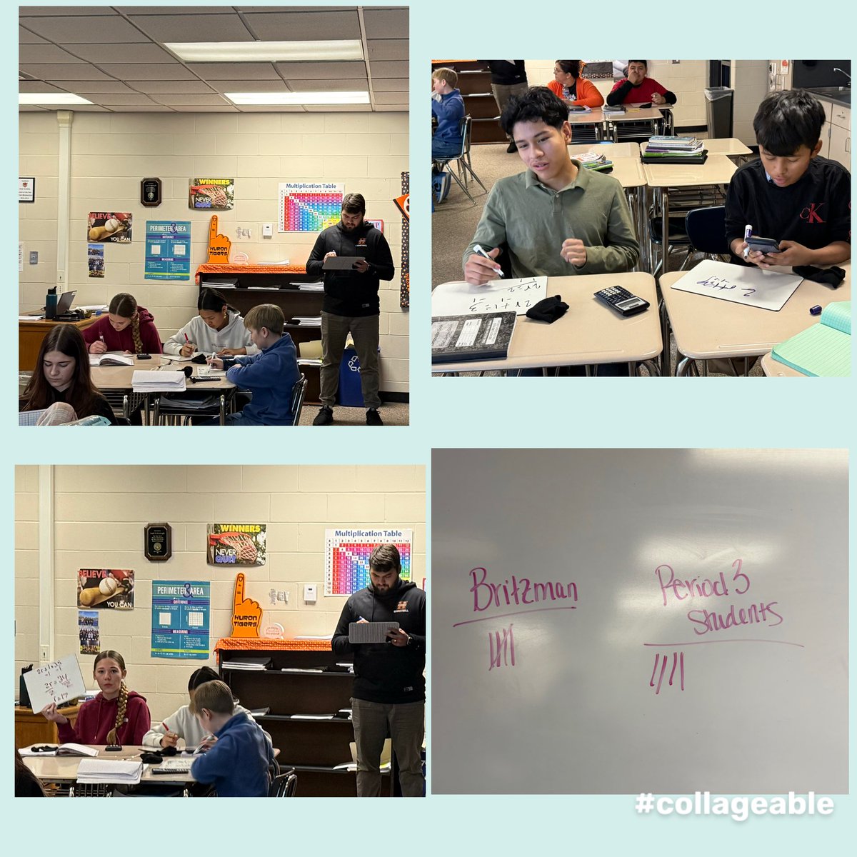 Thanks Mr Britzman for challenging period 3 math to solving 2 step equations. Britzman took the win 5-4!

#hurontigers