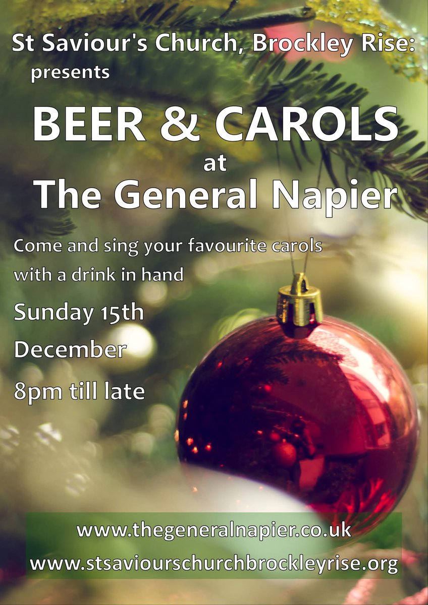 Back by popular demand! Fr David will once again be leading Beer and Carols at the General Napier. Come and have a sing and a drink with us this coming Sunday from 8pm! #beer #carolsinging #carols #localpub