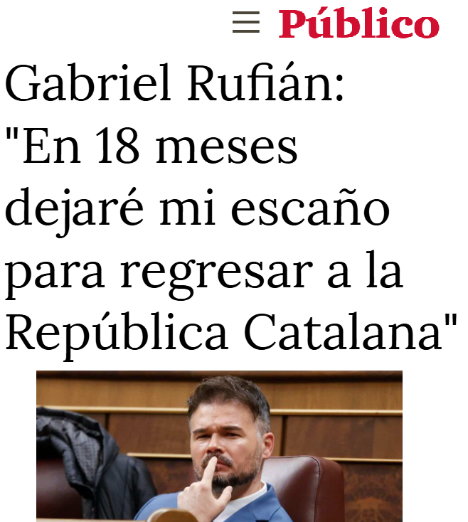 CCivicaCatalana's tweet photo. Hoy hace 9 años de esta promesa de Rufián para irse del "parlamento del país vecino".

Desde entonces se ha embolsado 600.000 euros y se ha comprado una segunda casa a costa de todos los españoles.

Cuando estás tan oprimido por España que no hay manera que dejes Madrit. https://t.co/pCZJDKKDkT