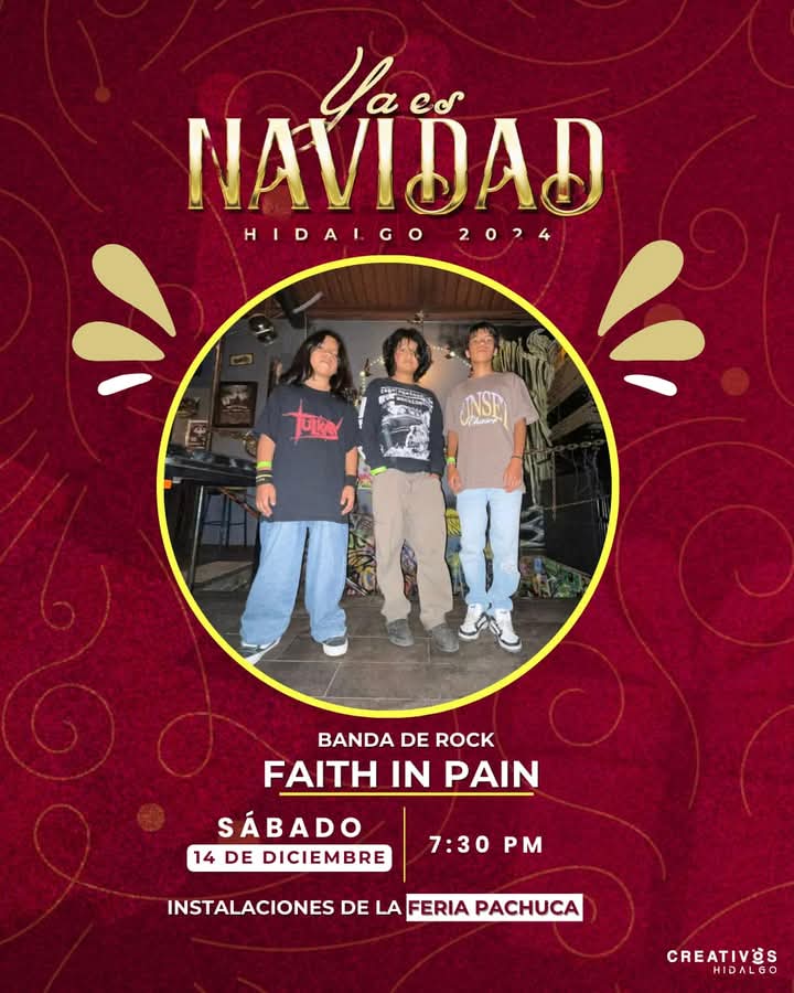 #CarteleraFindeSemana

La escena local se hace presente en las actividades navideñas de las instalaciones de la feria, #Pachuca 🎶

#SiempreHayAlgoQueHacer