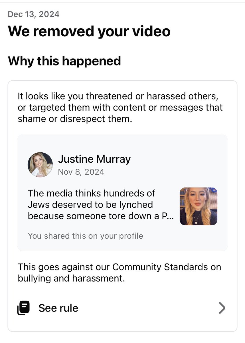 Justine_Brooke's tweet photo. Facebook took down my video about Amsterdam’s anti-Jewish lynch mob because I “disrespected” them.
https://t.co/kzWZbVqwVf https://t.co/OfBX85Fxrh