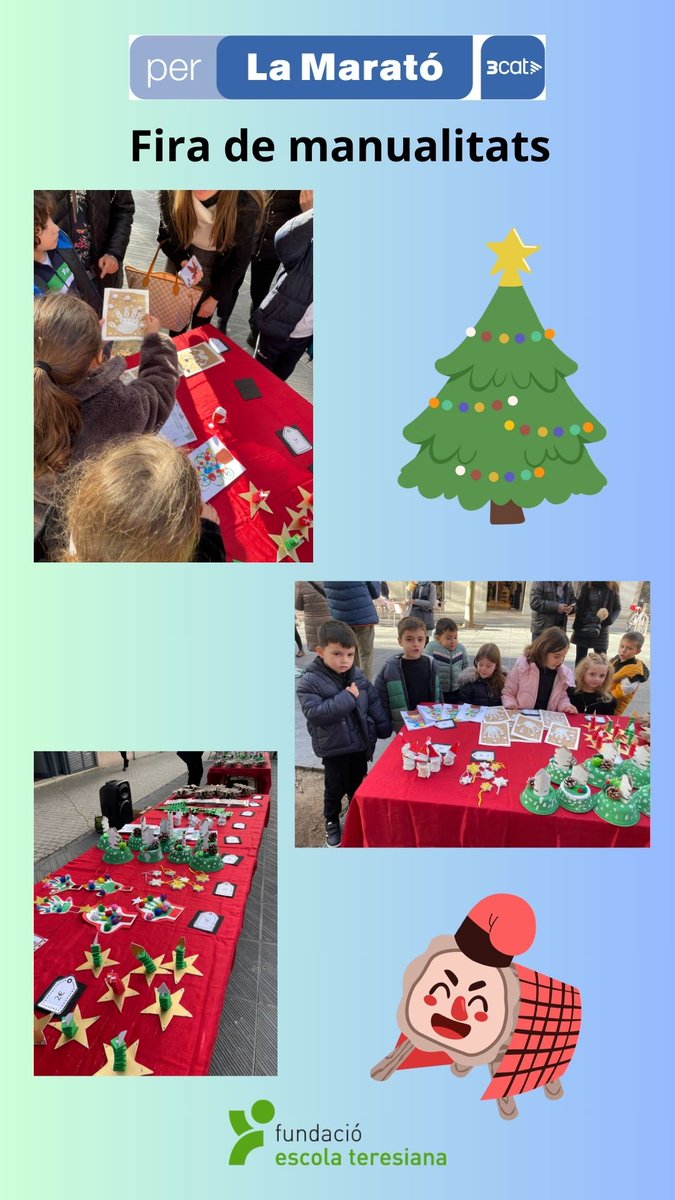 Escola Les Tereses (@teresesvilanova) on Twitter photo Gran solidaritat a la Fira de manualitats de l'escola. Hem aconseguit un total de 1456,86€ per la Marató de Tv3. Moltes gràcies!!! <a href="/TeresesVilanova/">Escola Les Tereses</a> <a href="/FETeresiana/">FET</a> <a href="/la_marato/">La Marató de 3Cat</a> #LaMarato3Cat #col·laboració #investigació #ajuda #malaltiesrespiratories #Nadal Gran solidaritat a la Fira de manualitats de l'escola. Hem aconseguit un total de 1456,86€ per la Marató de Tv3. Moltes gràcies!!! <a href="/TeresesVilanova/">Escola Les Tereses</a> <a href="/FETeresiana/">FET</a> <a href="/la_marato/">La Marató de 3Cat</a> #LaMarato3Cat #col·laboració #investigació #ajuda #malaltiesrespiratories #Nadal