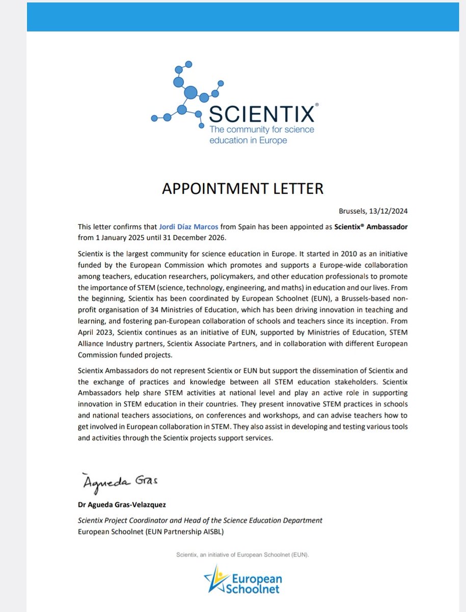 Very happy to continue as <a href="/scientix_eu/">Scientix</a> ambassador for the next two years!