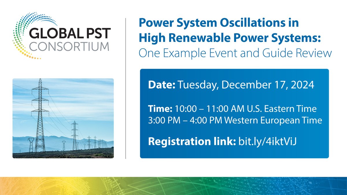⚡🌐 Join us for our Dec. 17 webinar to explore managing power system oscillations! Learn from experts &amp; real-world insights. Register➡️ bit.ly/4iktViJ