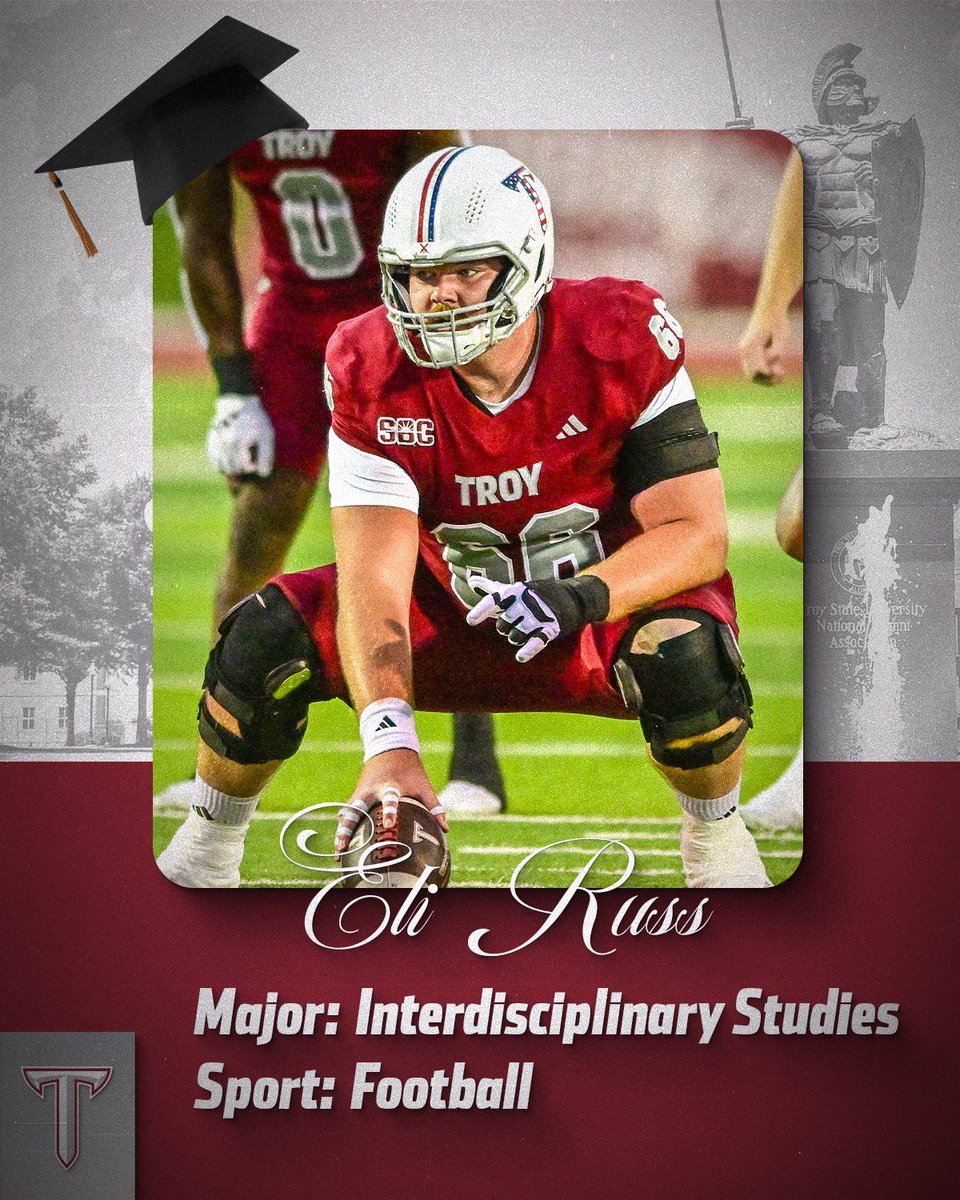 Congrats Eli Russ 🎓

#BattleReady  | #OneTROY ⚔️🏈