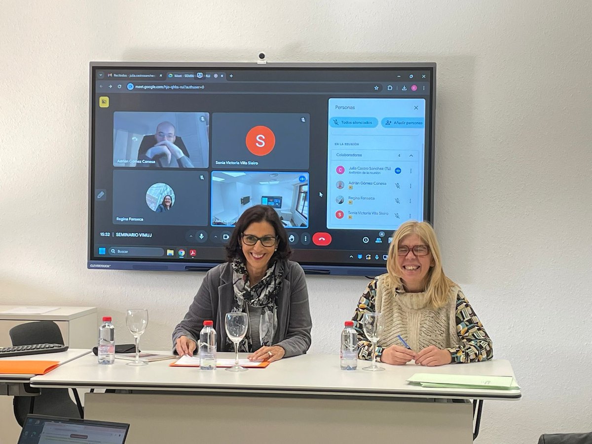 Delict_UA's tweet photo. Hoy hemos terminado las jornadas del IV Seminario interuniversitario de investigación VIOMUJ, dirigido por Carmen Juanatey y Ana I. Pérez Machío. En él hemos contado con la participación de investigadores de distintas universidades españolas, además de los miembros de DelictUA. https://t.co/n1mO3qXYGY