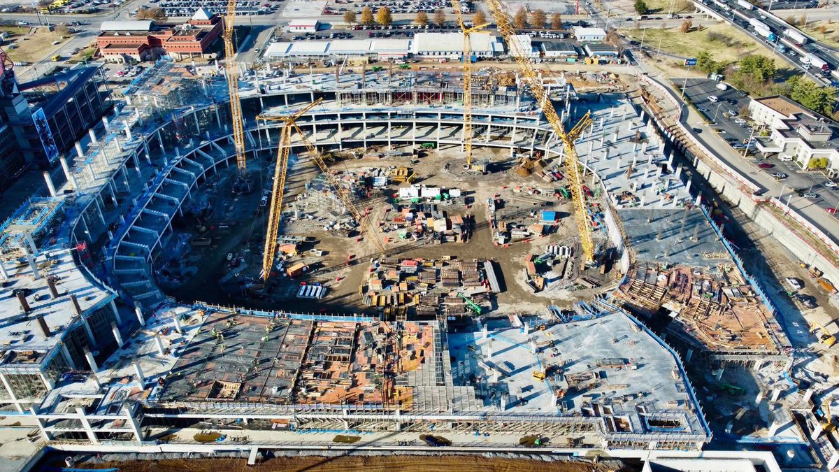 TitansStats's tweet photo. Updated construction photos of #Titans new Nissan Stadium! #TitanUp 

(S/O Adam Goodman for sharing pics) https://t.co/WAobV0z1tP