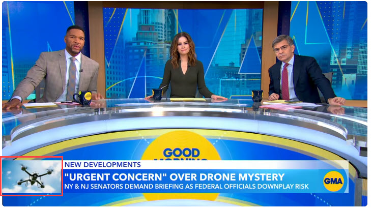 TetraCW's tweet photo. @ABC  @GMA CRITICISM: The image of a conventional-type hobby drone you selected for your news story is misleading.  It remains unclear what they are. 

'Multiple' drones entered airspace at New Jersey naval station: Official https://t.co/7oIY4VCdpz https://t.co/NxNxl6enpq