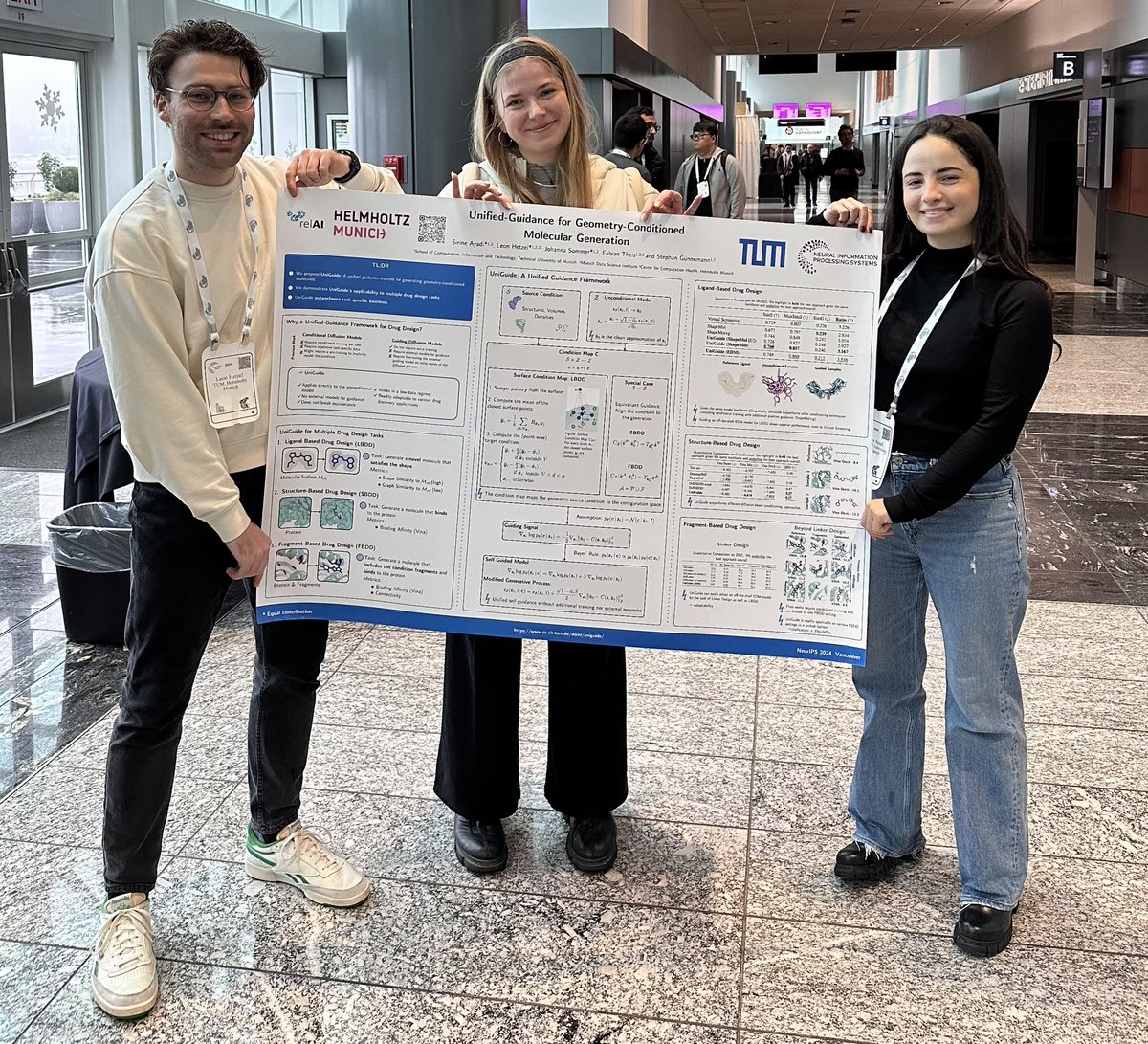 It’s rainy in Vancouver, poster hall is closed but we are ready 🙌

👉 Come and talk to us and learn about UniGuide at Poster#2600 (East) 

UniGuide is a new framework for molecular diffusion models that enables flexible geometric conditioning across tasks—no retraining required