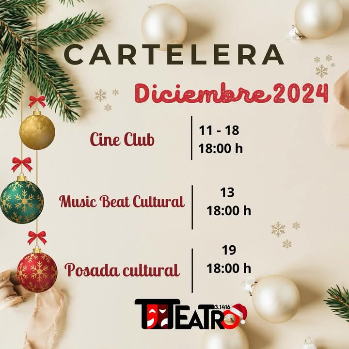 #CarteleraFindeSemana

Checa la cartelera para este mes en Pi Teatro / Casa de Cultura y Artes 🎶🎭🎥🪅

#SiempreHayAlgoQueHacer