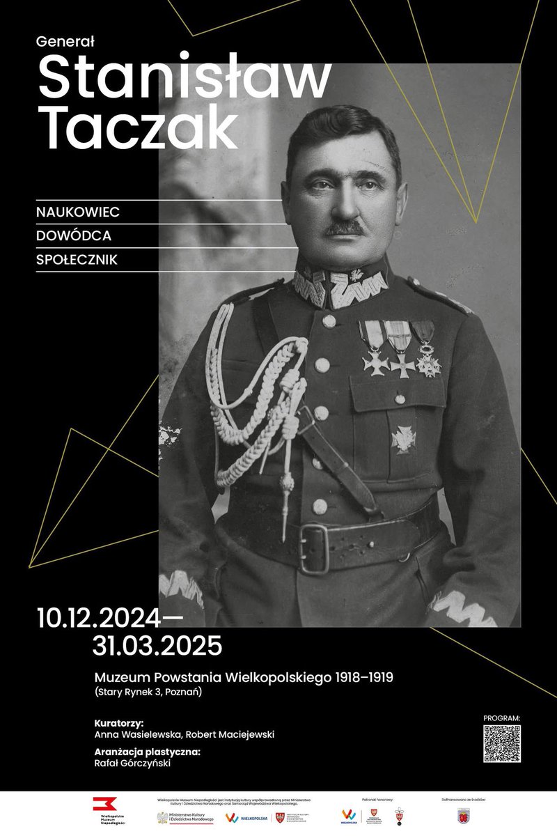 Od 10.12.2024 do 31.12.2025 
<a href="/MuzeumPoznan/">Muzeum Powstania Wielkopolskiego 💯 🇵🇱</a> #PowstaniaWielkopolskiego zaprasza na nową wystawę czasową: Stanisław Taczak - naukowiec, dowódca, społecznik. Kuratorzy wystawy:
Anna Wasielewska, Robert Maciejewski

#27grudnia
#Taczak
#PowstanieWielkopolskie
@PL1918 
<a href="/kultura_gov_pl/">Ministerstwo Kultury i Dziedzictwa Narodowego</a>
