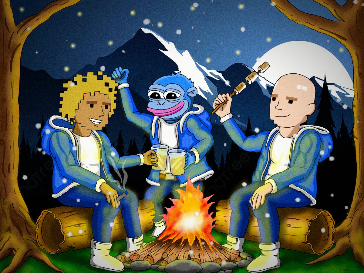 $BONKEY  is enjoying a beautiful evening by the fire with the <a href="/base/">Base</a>  squad

<a href="/jessepollak/">jesse.base.eth</a> <a href="/brian_armstrong/">Brian Armstrong</a> <a href="/coinbase/">Coinbase 🛡️</a>