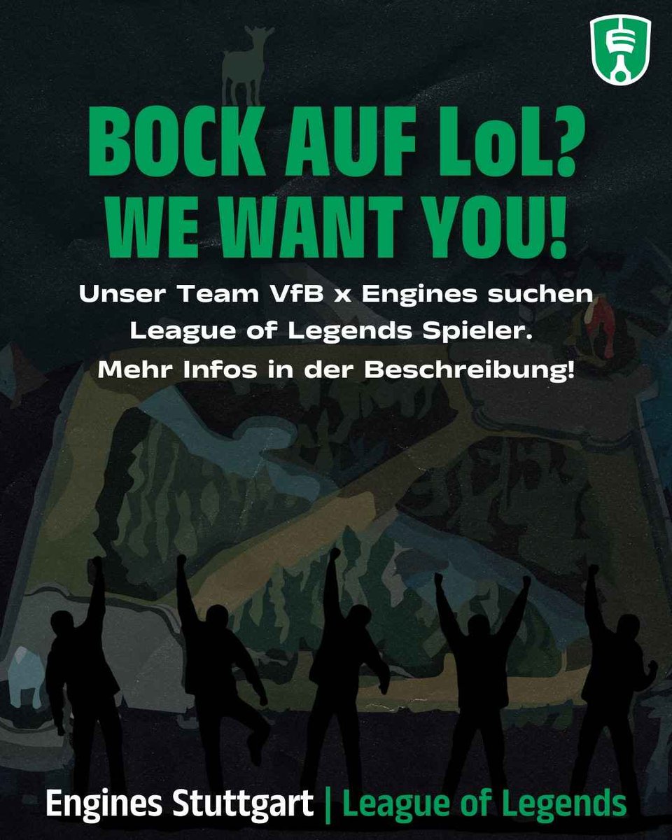 Bock auf League of Legends? 👀WE WANT YOU!💚🏆

Unser Kooperationsteam <a href="/VfB_eSports/">VfB eSports</a> x Engines ist in Division 4 aufgestiegen und sucht Verstärkung für den Spring Split 2025! 🦾 

Bewirb dich über folgenden Link:
forms.gle/Xgj8Y1iwteKQPQ…