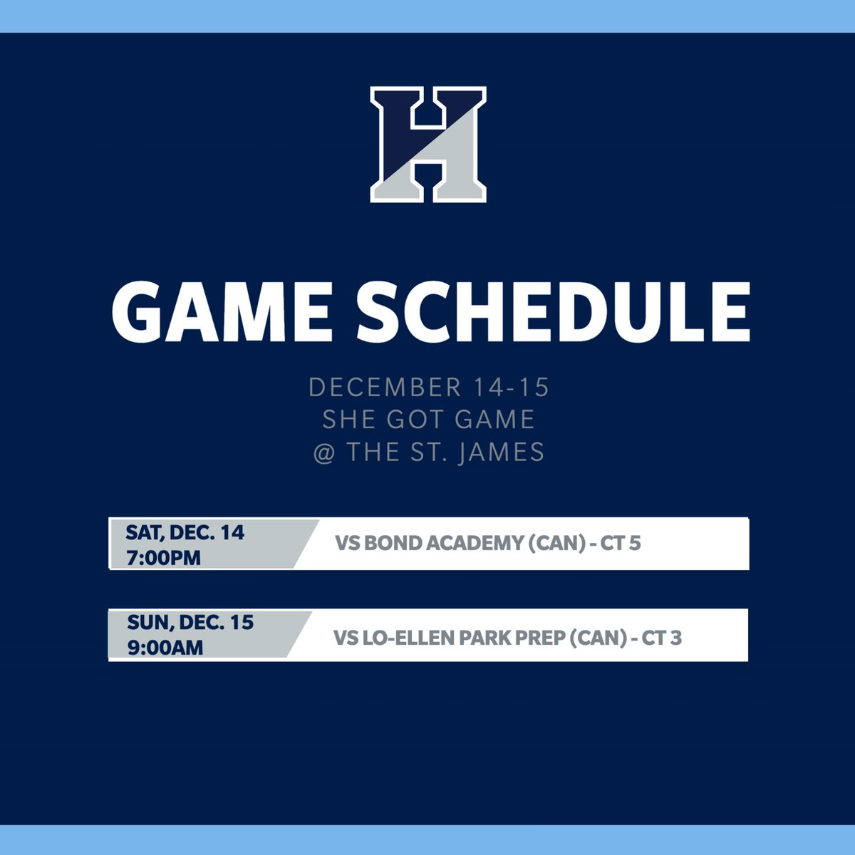 We are excited to travel to D.C. for the She Got Game Classic this weekend!!! 

#hillpride #gritfamilypassion