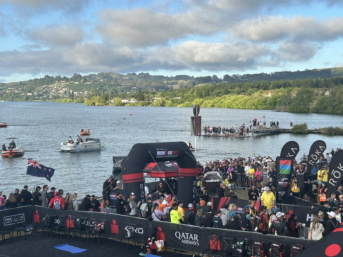 Race morning here in Taupo, NZ for the Women’s <a href="/IRONMANtri/">IRONMAN Triathlon</a> #ironman703worldchampionships. An absolutely spectacular setting for what is going to be a banger of a race with a stacked field.