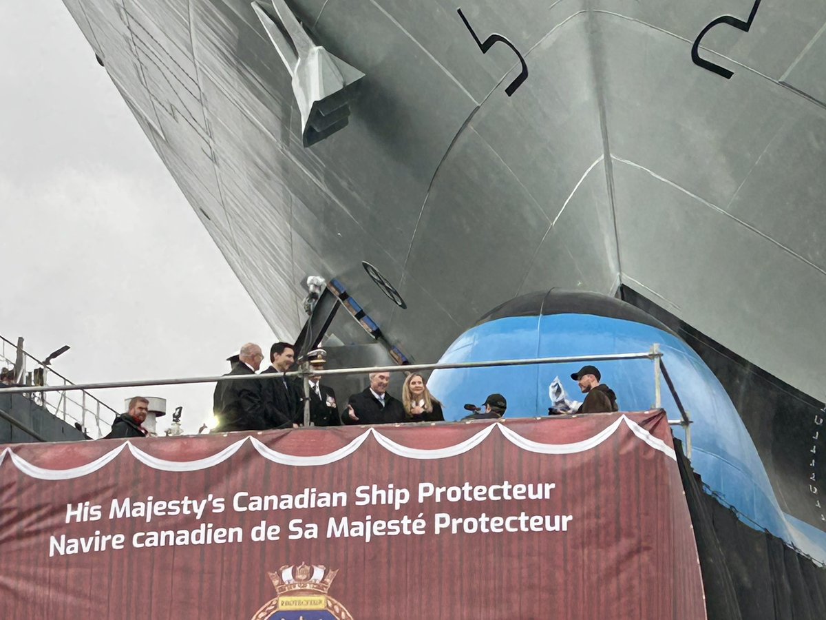 🍾Congratulations to our annual partner and longtime member, <a href="/Seaspan/">Seaspan</a> , on the launch of Canada’s longest naval ship, HMCS Protecteur! 

We were pleased to attend this morning’s naming ceremony for the 173-metre vessel built in #NorthVancouver.