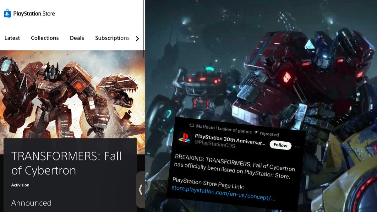 FutureBoyWho2's tweet image. Transformers Fall Of Cybertron Returning Listed On PlayStation Store Announcement Soon &amp;amp; 2025 Release #Transformers #FallOfCybertron 

See here:youtu.be/jwtPGtQPDOM?si… via @YouTube