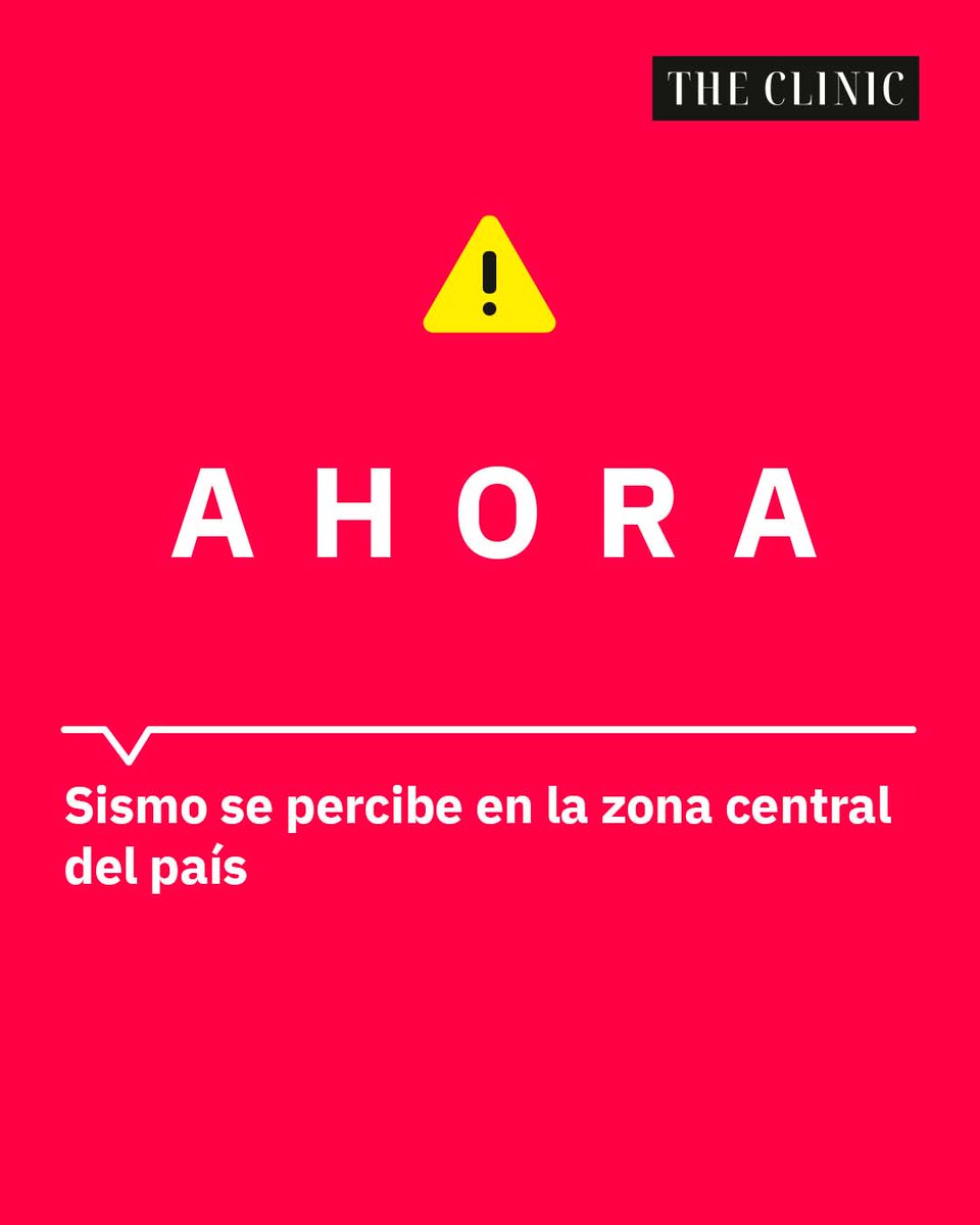 Un sismo se percibió alrededor de las 20:40 horas de este viernes en la zona central del país

» theclinic.cl