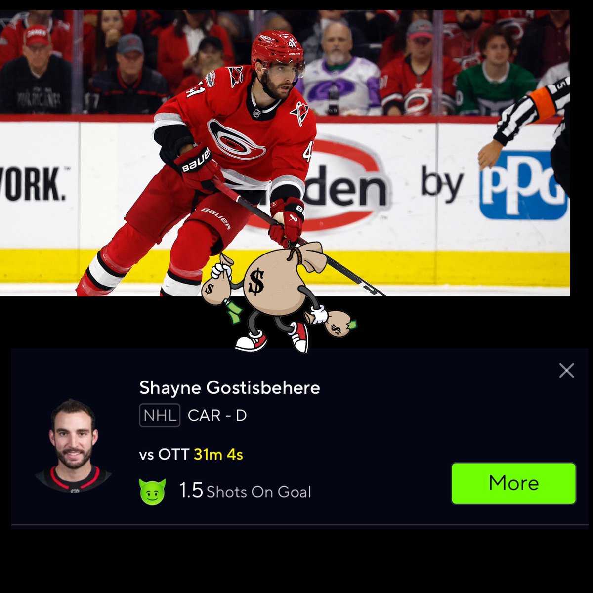 hallburgers's tweet photo. NHL POTD ⭐️ 

Shayne G. O1.5 Shots https://t.co/a0dehj9YYd
