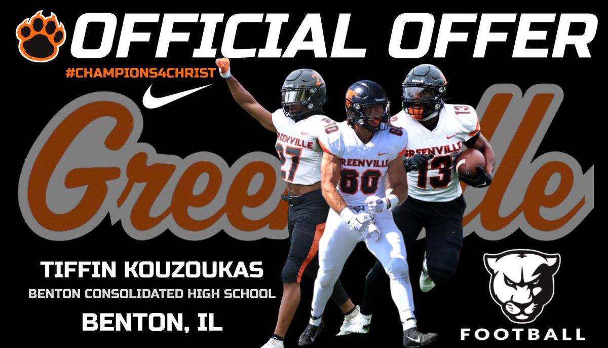 Tiffin Kouzoukas (@tkouzoukas) on Twitter photo i’m blessed to receive my second offer and given the opportunity to play at the next level. <a href="/IanLeib/">Coach Ian Leib</a> <a href="/EMAPFootball/">Greenville University Football</a> i’m blessed to receive my second offer and given the opportunity to play at the next level. <a href="/IanLeib/">Coach Ian Leib</a> <a href="/EMAPFootball/">Greenville University Football</a>