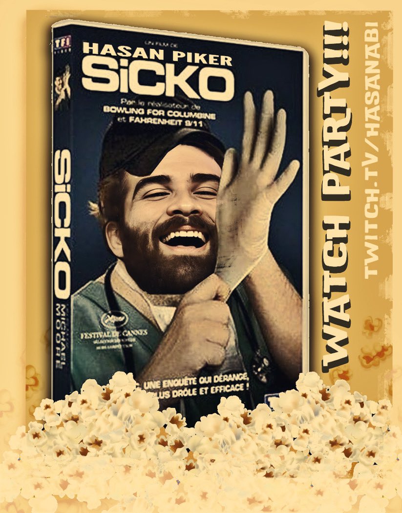 SICKO WATCH PARTY NOW!!! WATCHING THE MICHAEL MOORE DOC THAT THE UHC CEO KILLER REFERENCED!! TWITCH.TV/HASANABI