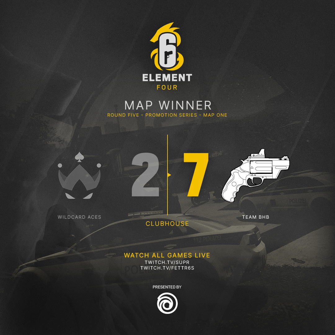 R6esportsNA's tweet photo. A early lead wasn't in the cards for @Wildcard_GG Aces as #TeamBHB takes Clubhouse in dominant fashion.
Map two, Kafe, up next ๐ฅถ
๐บttv/Supr https://t.co/1KmV5Ufv77