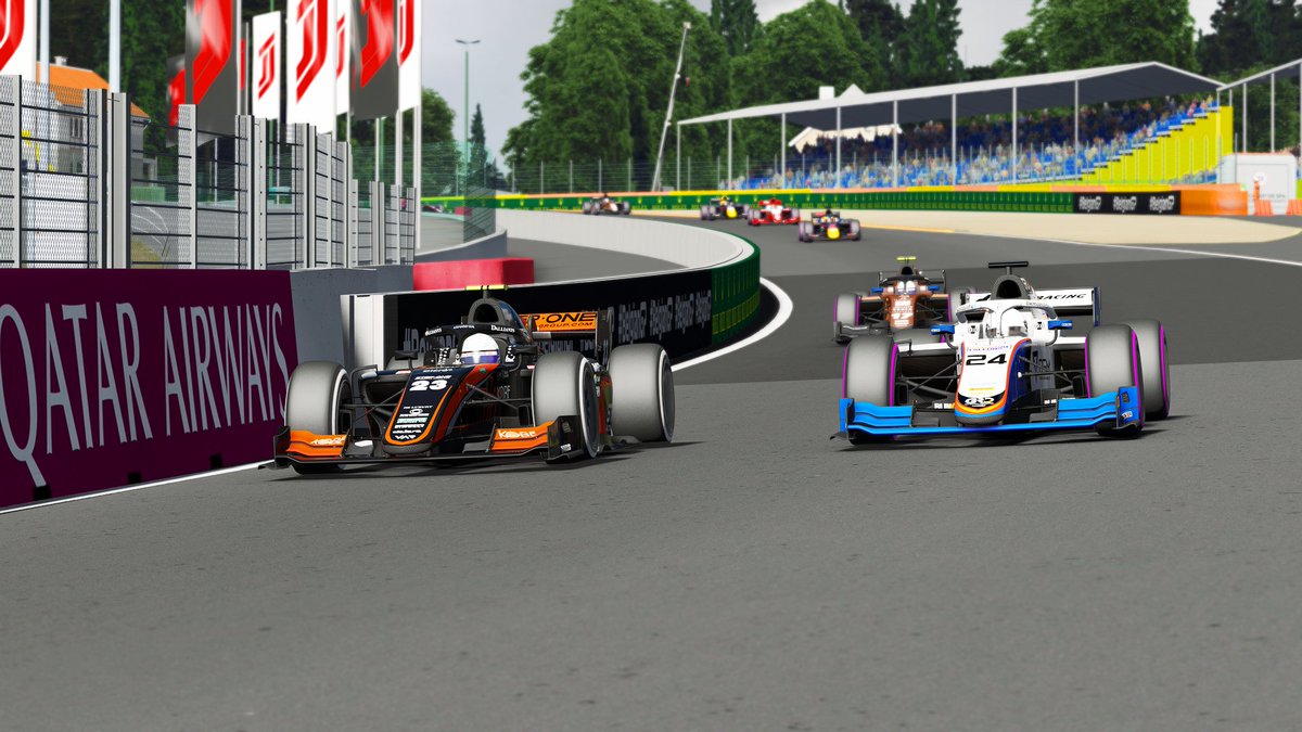 HRL_Sim's tweet photo. Lap 5/11

Some of the front runners have chosen to go very aggressive, opting for the soft tires meanwhile @CarGoVroomFast exits the pits on new Hard compound tires!

@Sxlvce and @Bearical1 fly past him as the VAR tries to fire up the tires on a very cool morning in Spa! https://t.co/L4znjw2KT4