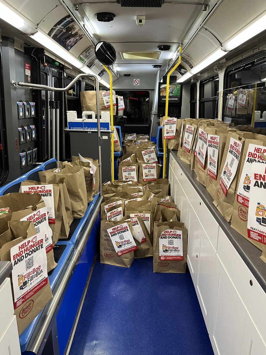 WCIU, The U (@wciu) on Twitter photo “Fill a Bag, Fill a Bus” Day 2: ✅
On behalf of The U and all of our partners, THANK YOU to everyone who donated at the <a href="/jewelosco/">Jewel-Osco</a> today in River Forest. Our <a href="/cta/">cta</a> bus is brimming with food donations which will all go to the <a href="/FoodDepository/">Chicago’s Food Bank</a>’s partner pantry, <a href="/gobeyondhunger/">Beyond Hunger</a>.❤️ “Fill a Bag, Fill a Bus” Day 2: ✅
On behalf of The U and all of our partners, THANK YOU to everyone who donated at the <a href="/jewelosco/">Jewel-Osco</a> today in River Forest. Our <a href="/cta/">cta</a> bus is brimming with food donations which will all go to the <a href="/FoodDepository/">Chicago’s Food Bank</a>’s partner pantry, <a href="/gobeyondhunger/">Beyond Hunger</a>.❤️
