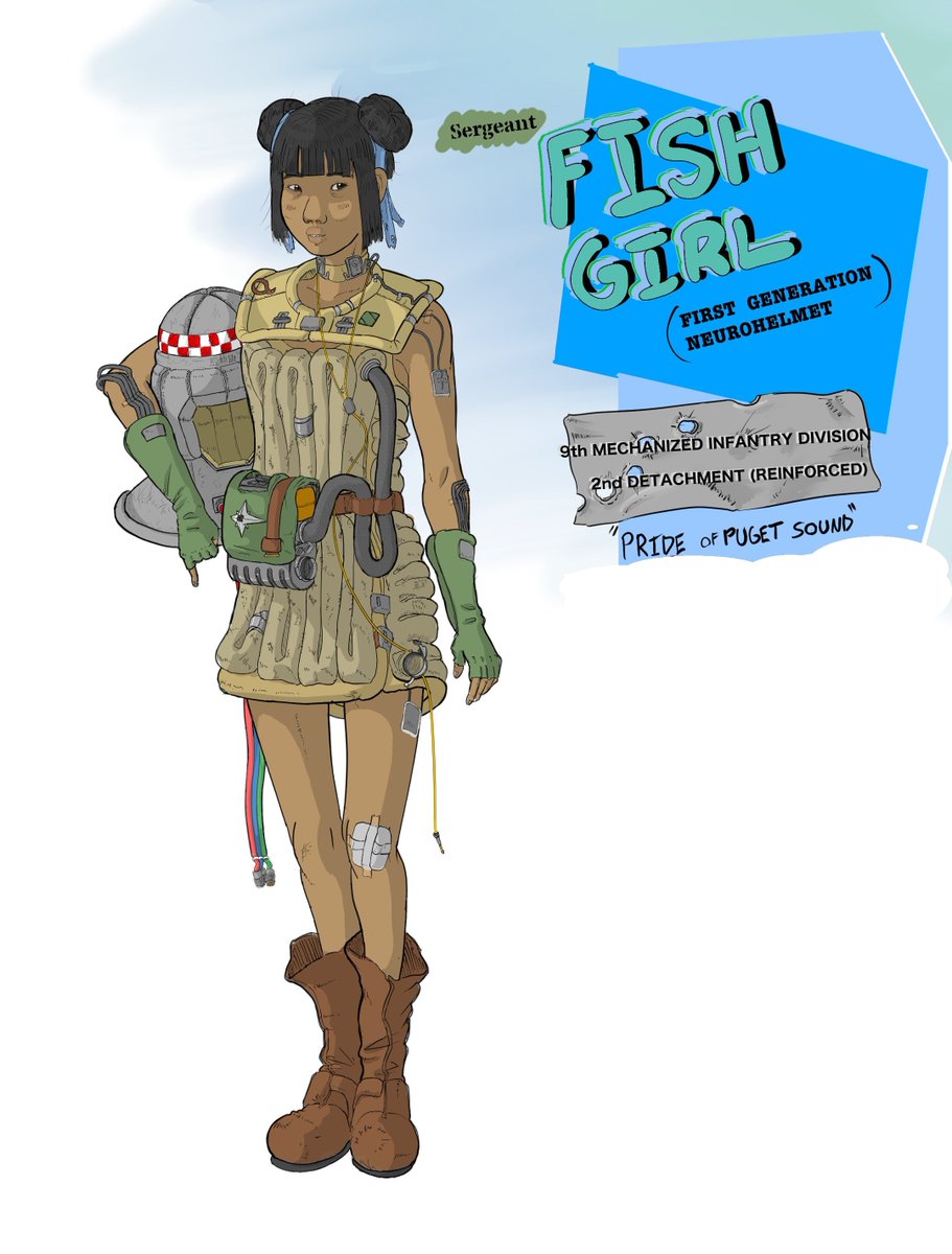 crab_rare's tweet image. hello!! i'm fish, and this is my OC fish girl!! i mostly use her as a self-insert for a lot of fan art, but i'm also doing my own original work!
here are a few examples of my work!