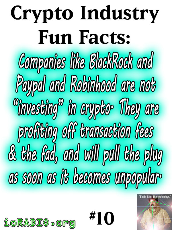 AmScream's tweet photo. Crypto Industry Fun Facts:

#crypto #btc #bitcoin #cryptoReality #cryptocurrency #finance #investing #fintech #tech #scams #blockchain #eth #sol #tradFi #defi #nft #ponzi #facts #wisdom #quotes #funFacts #money #paypal #robinhood #blackrock https://t.co/ys1ubJsnuM