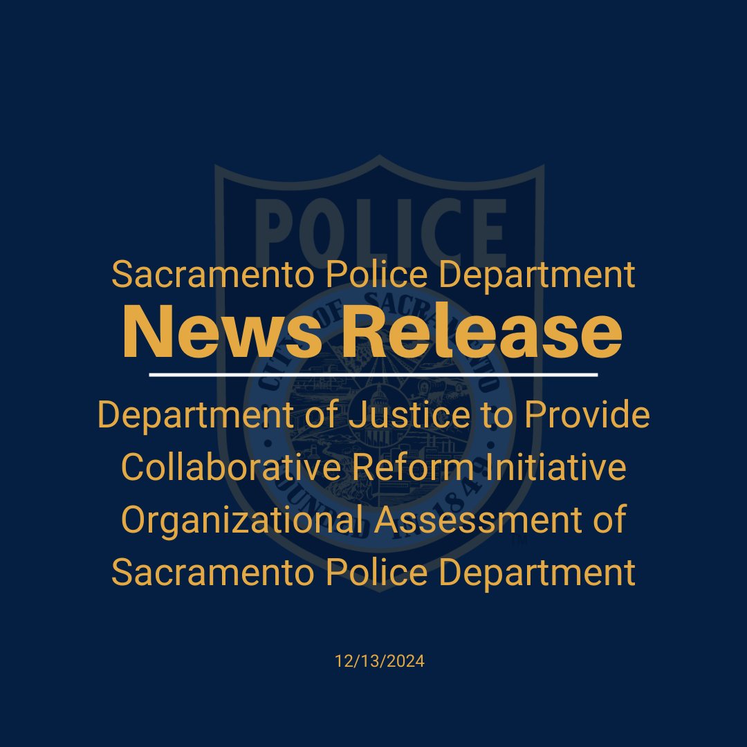 Sacramento Police Department (@sacpolice) on Twitter photo The Sacramento Police Department (SPD) is pleased to announce its partnership with the US Department of Justice’s Office of Community Oriented Policing Services (COPS) Office. This is a year-long engagement, through the COPS Office Collaborative Reform Initiative Technical The Sacramento Police Department (SPD) is pleased to announce its partnership with the US Department of Justice’s Office of Community Oriented Policing Services (COPS) Office. This is a year-long engagement, through the COPS Office Collaborative Reform Initiative Technical