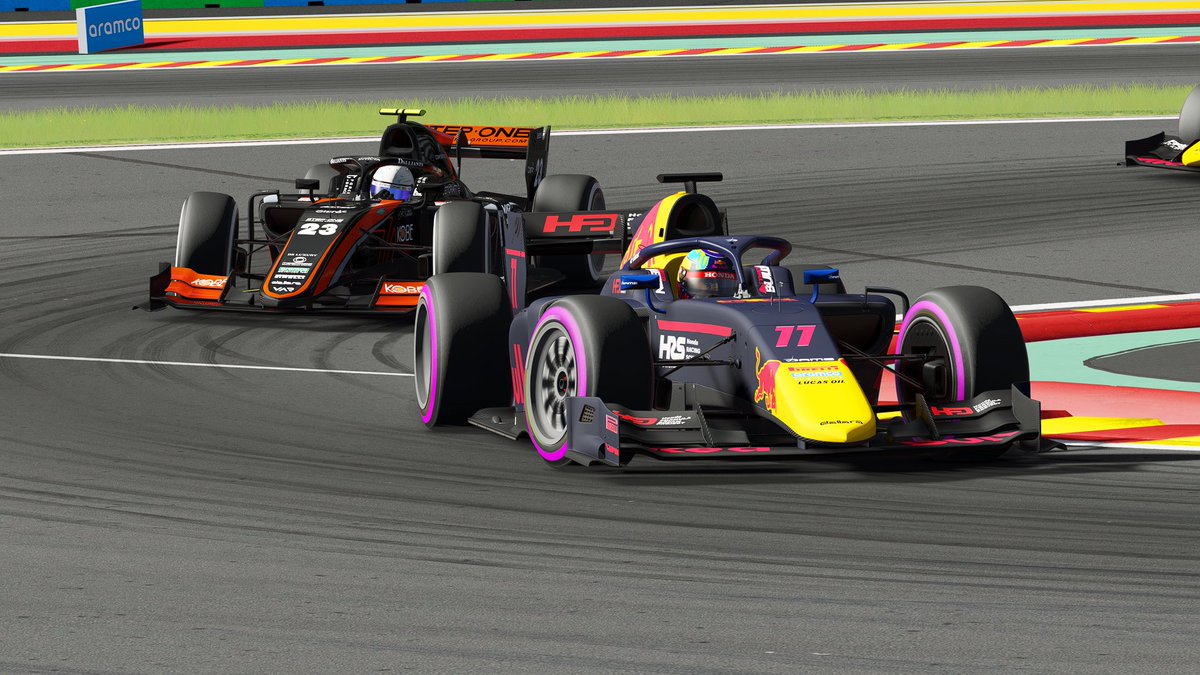 HRL_Sim's tweet photo. Lap 9/11

@SaltyVinz gets past the VAR of @CarGoVroomFast who's struggling to keep the Hard compound tires in the temperature range. The DAMS will take the final spot on the podium with only 2 laps remaining! https://t.co/f45C9bVLmg
