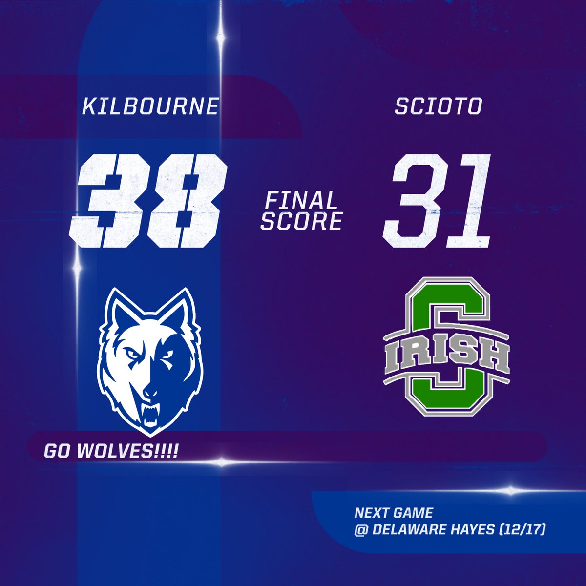 WKWBK's tweet image. Grinding it out on the court! The Wolves clawed their way to a 38-31 victory over the Irish. 🏀🔥 #HardRoadWin #WolvesStrong #NeverBackDown