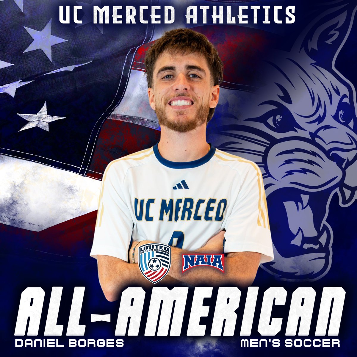 UC Merced Bobcats (@ucmercedbobcats) on Twitter photo 𝐔𝐧𝐢𝐭𝐞𝐝 𝐒𝐨𝐜𝐜𝐞𝐫 𝐂𝐨𝐚𝐜𝐡𝐞𝐬 𝐀𝐥𝐥-𝐀𝐦𝐞𝐫𝐢𝐜𝐚 𝐒𝐞𝐜𝐨𝐧𝐝 𝐓𝐞𝐚𝐦: 𝐃𝐚𝐧𝐢𝐞𝐥 𝐁𝐨𝐫𝐠𝐞𝐬
Borges is the first player in <a href="/UCMercedMSOC/">UC Merced Men’s Soccer</a> history to earn Second Team All-American honors or better. He led the West Coast W/ 39 points!
🔗 ucm.edu/6hx55j 𝐔𝐧𝐢𝐭𝐞𝐝 𝐒𝐨𝐜𝐜𝐞𝐫 𝐂𝐨𝐚𝐜𝐡𝐞𝐬 𝐀𝐥𝐥-𝐀𝐦𝐞𝐫𝐢𝐜𝐚 𝐒𝐞𝐜𝐨𝐧𝐝 𝐓𝐞𝐚𝐦: 𝐃𝐚𝐧𝐢𝐞𝐥 𝐁𝐨𝐫𝐠𝐞𝐬
Borges is the first player in <a href="/UCMercedMSOC/">UC Merced Men’s Soccer</a> history to earn Second Team All-American honors or better. He led the West Coast W/ 39 points!
🔗 ucm.edu/6hx55j