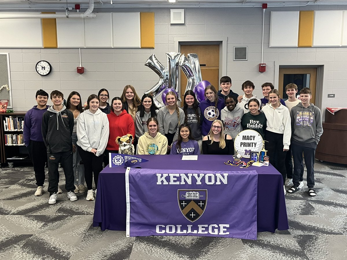 Signed 📝
Congratulations, Macy Printy! 

Macy signed to continue her academic &amp; athletic career at Kenyon College

She earned All-Conference 1st Team, finished 2nd place at the IHSA Regional, was an IHSA state qualifier &amp; part of the school record: low 18-hole team score of 357
