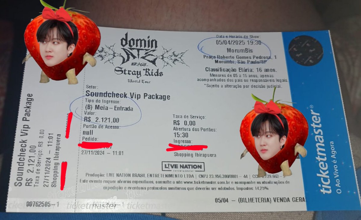 Jiyoongi_'s tweet photo. RIFA: AJUDE UMA DOGUINHA KPOPPER A FAZER UMA CIRURGIA E CONCORRA A UM INGRESSO FÍSICO VIP (MEIA ESTUDANTE) DO STRAY KIDS ( DATA: 05.04.2024)!!

Caros, minha amiga ia no show do Stray Kids (eu mesma comprei na bilheteria).

#StrayKids_dominATE
#StrayKids
#VIP
#INGRESSO https://t.co/XHIZUGGXXh