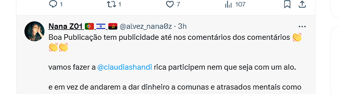 Portugal, Angola e Israel... 🤣🤣🤣🤣que falta de noção. a Nana está a nanar na vida