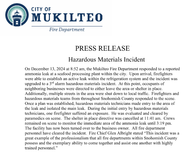 Mukilteo Fire (@mukilteofire) on Twitter photo Hazardous Materials Incident Final Update <a href="/CityofMukilteo/">City of Mukilteo</a> <a href="/MukilteoPolice/">Mukilteo Police Dept</a> <a href="/SouthSnoFire/">South County Fire</a> <a href="/EverettFire/">Everett Fire WA</a> <a href="/SnoRegionalFire/">Snohomish Regional Fire & Rescue</a> @NCountyFireEMS <a href="/Marysville_Fire/">Marysville Fire District</a> <a href="/painefieldfire/">PaineFieldFire</a> Hazardous Materials Incident Final Update <a href="/CityofMukilteo/">City of Mukilteo</a> <a href="/MukilteoPolice/">Mukilteo Police Dept</a> <a href="/SouthSnoFire/">South County Fire</a> <a href="/EverettFire/">Everett Fire WA</a> <a href="/SnoRegionalFire/">Snohomish Regional Fire & Rescue</a> @NCountyFireEMS <a href="/Marysville_Fire/">Marysville Fire District</a> <a href="/painefieldfire/">PaineFieldFire</a>