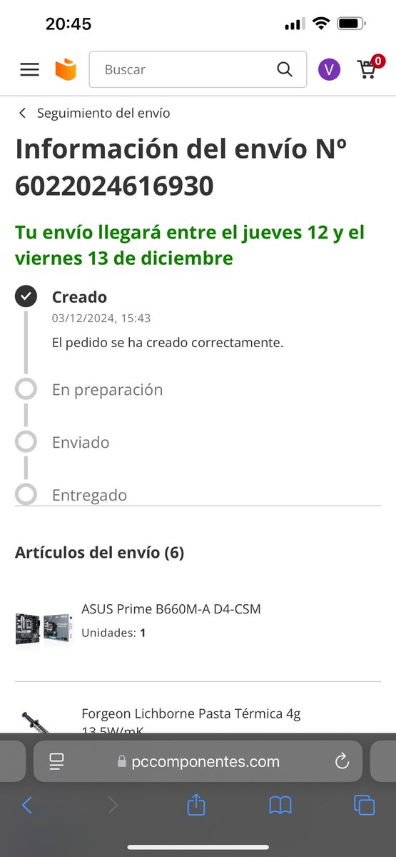 vicent023's tweet photo. Y en un principio el pedido llegaba el lunes dia 2 de diciembre https://t.co/JO2pHLcXEf