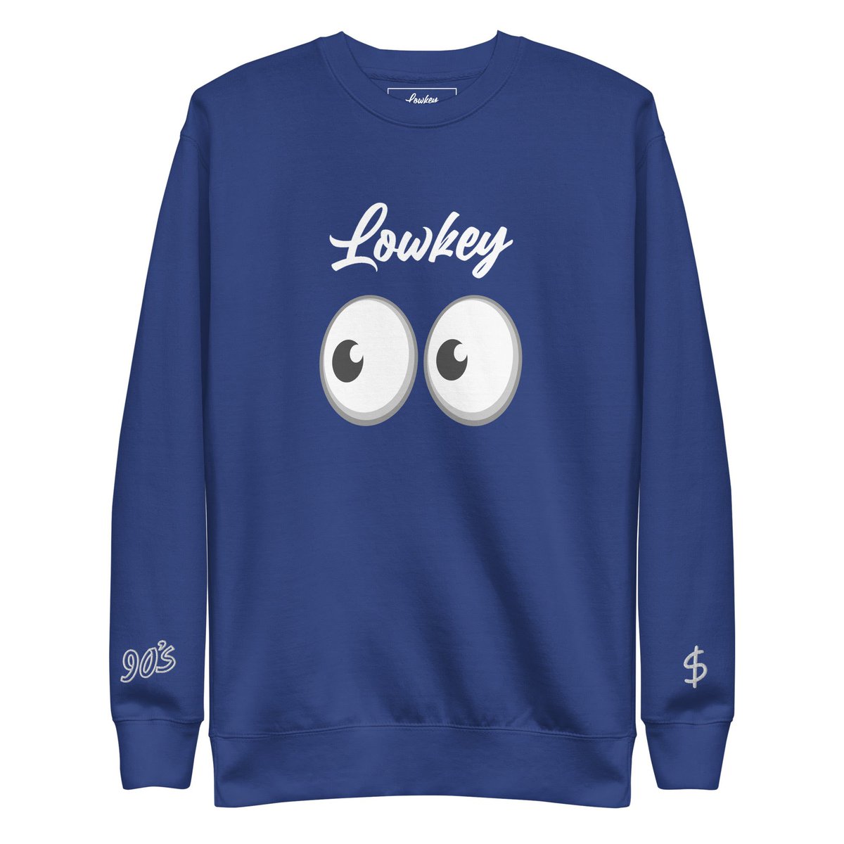 lowkeywear's tweet photo. Channel your inner 90s with our Classic Crewneck Sweatshirt. This isn’t just a sweatshirt; it’s a statement piece. Featuring a timeless silhouette, soft fleece lining, and the iconic “LOWKEY” eye logo – a reminder to always “Look Out While Keep Earning Yours.” https://t.co/lsqyOSFqw4